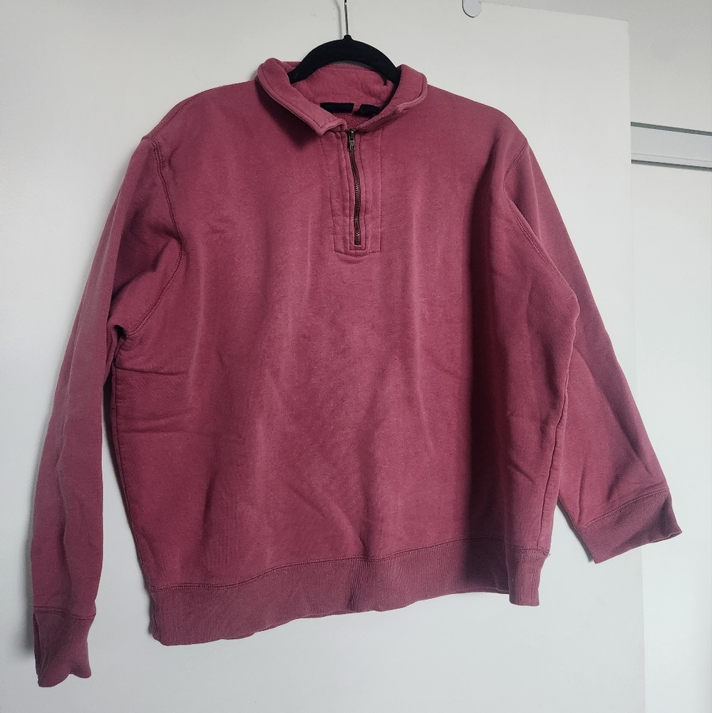 Vintage Cherokee 1/4 Zip Sweater (Raspberry Pink, Size XL)